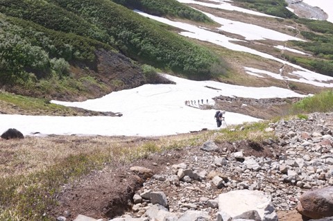 雷鳥沢の登り